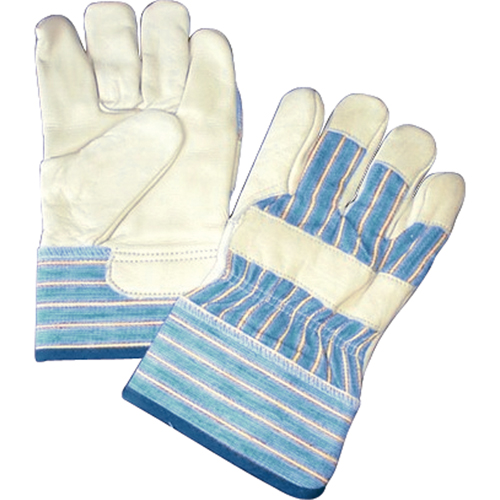 Lined Gloves, One Size, Grain Cowhide Palm, Cotton Fleece Inner Lining Superchem Industries
