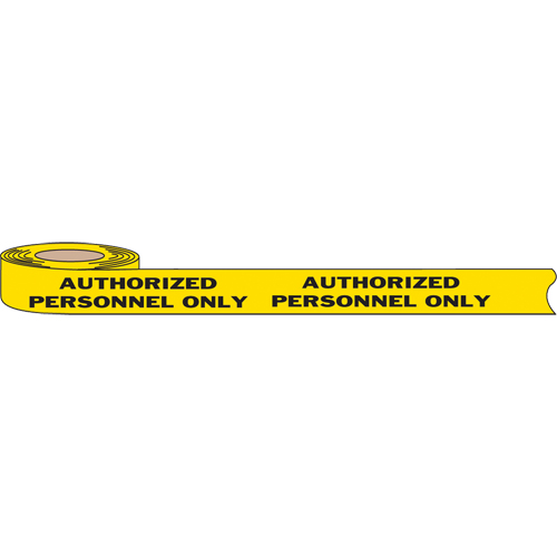 Barricade Tape, English, 3" W x 1000' L, 2 mils, Black on Yellow Superchem Industries
