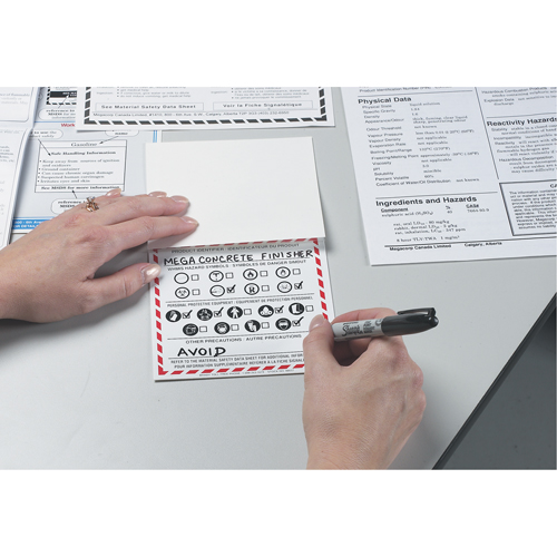OTS WHMIS Labels, Vinyl, Sheet, 5" L x 5" W Superchem Industries