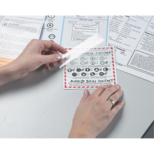 OTS WHMIS Labels, Vinyl, Sheet, 5" L x 5" W Superchem Industries