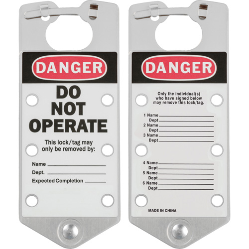Labeled Lockout Hasps, Silver Superchem Industries