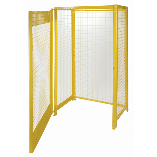 Gas Cylinder Cabinets, 10 Cylinder Capacity, 44" W x 30" D x 74" H, Yellow Superchem Industries