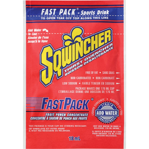 Sqwincher&reg; Rehydration Drink Fast Pack&reg;, Single Serve, Fruit Punch Superchem Industries