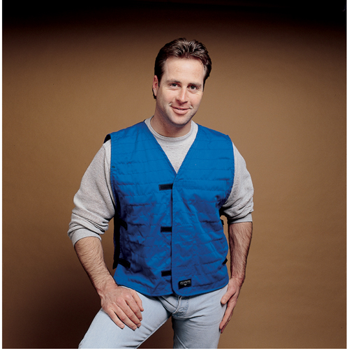 ALLEGRO INDUSTRIES Cooling Vests With Insert Pockets, Large, Royal Blue Superchem Industries