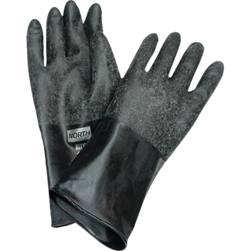 Chemical Resistant Gloves, Size Medium/8, 14" L, Butyl Rubber, 32-mil Superchem Industries