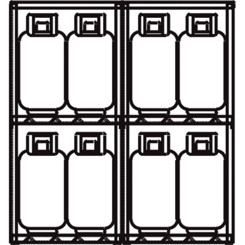Armoires en aluminium pour bouteilles GPL, nbre de bouteilles: 16, 60" , 32" , 65" , Argent Superchem Industries