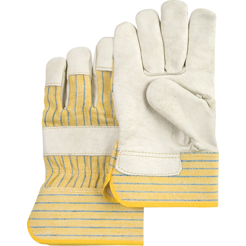 Standard-Duty Dry-Palm Fitters Gloves, Large, Grain Cowhide Palm, Cotton Inner Lining Superchem Industries