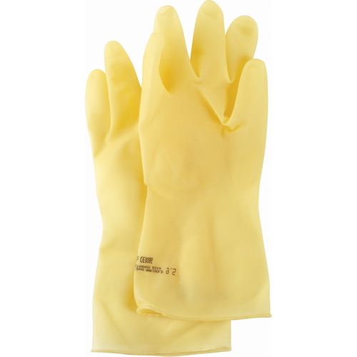 Featherweight Plus Gloves, Size Medium/8, 13" L, Rubber Latex, 17-mil Superchem Industries