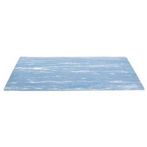 No. 970 Marble Sof-Tyle Grande Mats, Smooth, 4' x 72' x 1", Blue, Rubber Superchem Industries