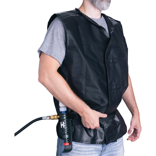 ALLEGRO INDUSTRIES Vortex Cooling Vest with Plastic Cooler, Large, Black Superchem Industries