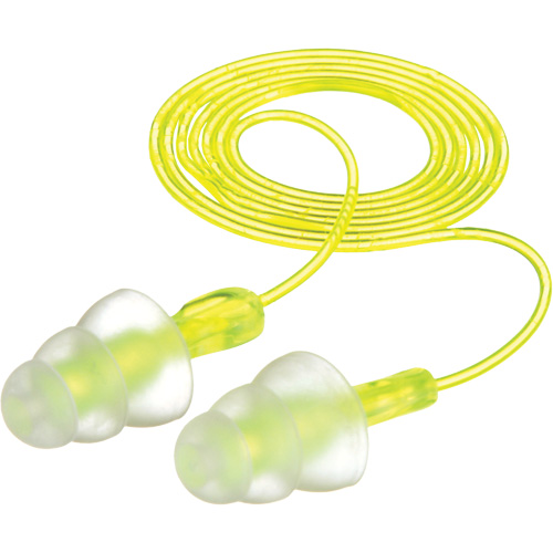 Bouchons d'oreilles r&eacute;utilisables &agrave; trois brides E-A-R, Avec cordon, Vrac - Sac en poly, 26 dB NRR, Taille unique Superchem Industries