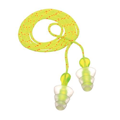 Bouchons d'oreilles r&eacute;utilisables &agrave; trois brides E-A-R, Avec cordon, Vrac - Sac en poly, 26 dB NRR, Taille unique Superchem Industries