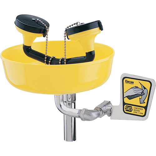 Eyewash Station, Supply Pipe Mount Installation, Plastic Bowl Superchem Industries