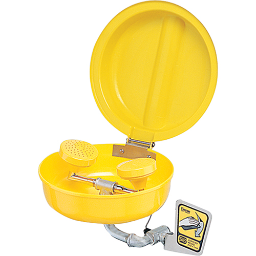 Eye/Face wash With Cover, Wall-Mount Installation, Plastic Bowl Superchem Industries