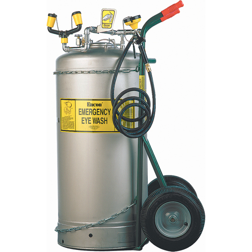 Self-Contained Eyewash With Dolly Cart, Pressurized, 7 gal. Capacity, Meets ANSI Z358.1 Superchem Industries