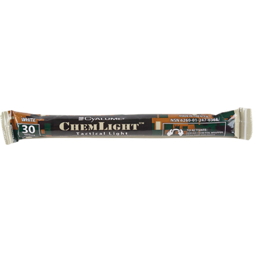 6" Cyalume&reg; Lightsticks, White, 30 mins. Duration Superchem Industries