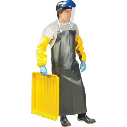 Tabliers &agrave; usage intensif, Nitrile/Polyester, 48" lo x 35" la, Noir Superchem Industries