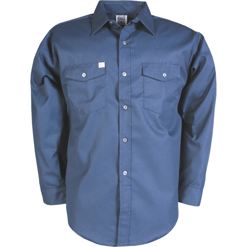 Work Shirts, Men's, Small, Navy Blue Superchem Industries