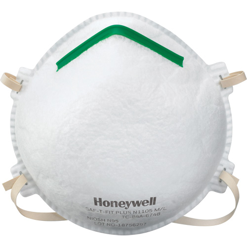 Saf-T-Fit&reg; Plus N1105 Particulate Respirators, N95, NIOSH Certified, Small Superchem Industries