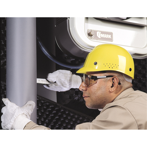 Casques antichocs, Suspension &agrave; douille, Jaune Superchem Industries