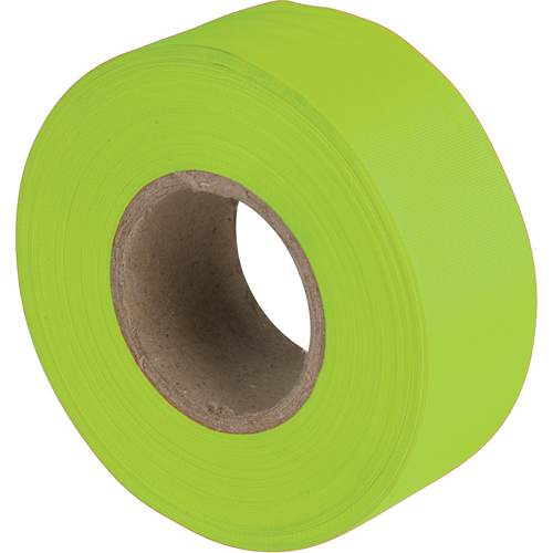 Flagging Tape, 1.1875" W x 150' L, Fluorescent Lime Superchem Industries
