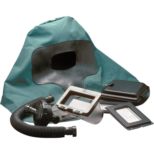 Cagoule &agrave; longueur d'&eacute;paule pour respirateur &agrave; adduction d'air Abrasi-Blast, Moyen, Coiffe souple, Bavette Simple Superchem Industries