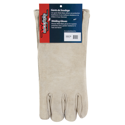 Premium Welder's Gloves, Split Cowhide, Size Large Superchem Industries