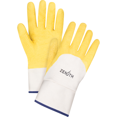 Gants enduits au fini rugueux, 10/T-Grand, R&ecirc;vetement Latex de caoutchouc, Enveloppe en Coton Superchem Industries