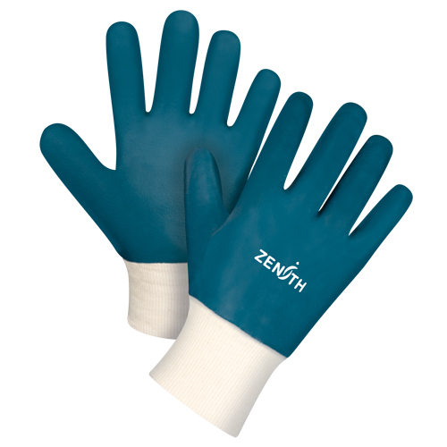 Heavyweight Knit Wrist Gloves, 11/2X-Large, Nitrile Coating, Cotton Shell Superchem Industries
