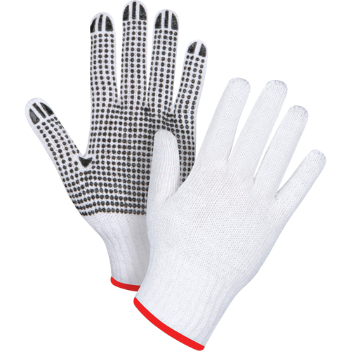 Dotted String Knit Gloves, Poly/Cotton, Single Sided, 7 Gauge, Small Superchem Industries