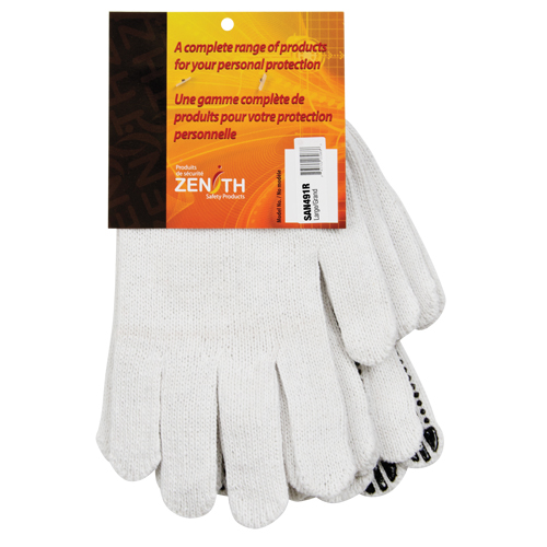 Dotted String Knit Gloves, Poly/Cotton, Single Sided, 7 Gauge, Large Superchem Industries