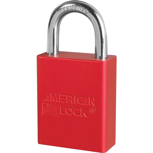 Cadenas anodis&eacute;, Cadenas de s&eacute;curit&eacute;, Cl&eacute;s identiques, Aluminium, Largeur de 1-1/2" Superchem Industries
