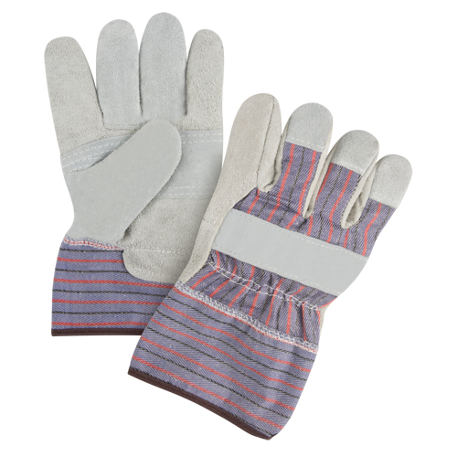 Gants d'ajusteur &agrave; paume renforc&eacute;e de premi&egrave;re qualit&eacute;, Grand, Paume en Cuir de vache refendu, Doublure en Coton Superchem Industries