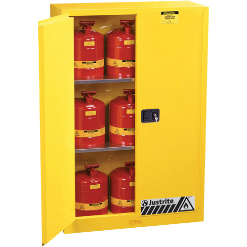 Armoires Sure-Grip EX pour produits inflammables, 45 gal., 2 Porte(s), 43" La x 65" h x 18" p Superchem Industries