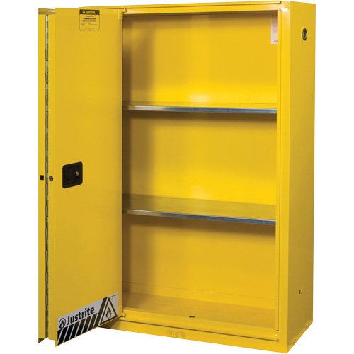 Armoires Sure-Grip EX pour produits inflammables, 45 gal., 1 Porte(s), 43" La x 65" h x 18" p Superchem Industries