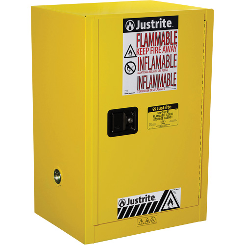 Sure-Grip&reg; EX Compac Flammable Safety Cabinet, 12 gal., 1 Door, 23.25" W x 35" H x 18" D Superchem Industries
