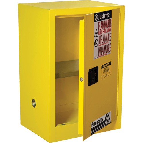 Sure-Grip&reg; EX Compac Flammable Safety Cabinet, 12 gal., 1 Door, 23.25" W x 35" H x 18" D Superchem Industries