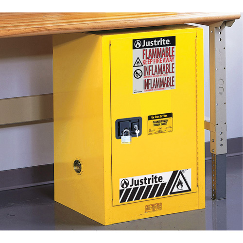 Sure-Grip&reg; EX Compac Flammable Safety Cabinet, 12 gal., 1 Door, 23.25" W x 35" H x 18" D Superchem Industries