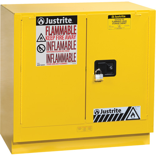 Armoire de s&eacute;curit&eacute; pour dessous de comptoir pour produits inflammables EX Sure-Grip, 22 gal., 2 Porte(s), 35" La x 35" h x 22" p Superchem Industries
