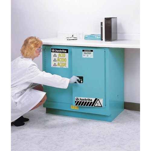 Armoires de s&eacute;curit&eacute; Sure-Grip Ex pour acides/produits corrosifs, 22 gal., 35" x 35" x 22" Superchem Industries