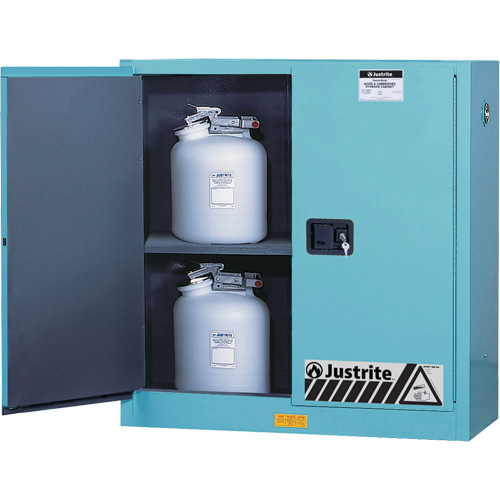 Armoires de s&eacute;curit&eacute; pour acides & produits corrosifs avec doublure ChemCor, 30 gal., 43" x 44" x 18" Superchem Industries