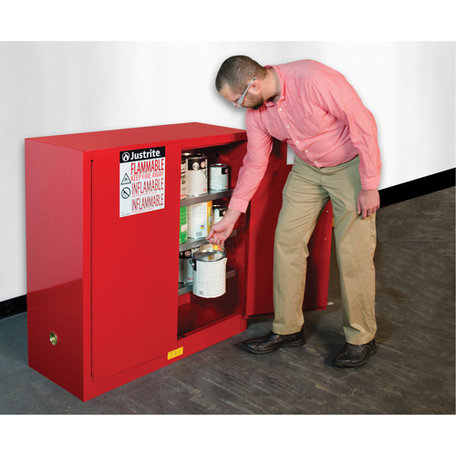 Sure-Grip&reg; EX Combustibles Safety Cabinet for Paint and Ink, 40 gal., 3 Shelves Superchem Industries