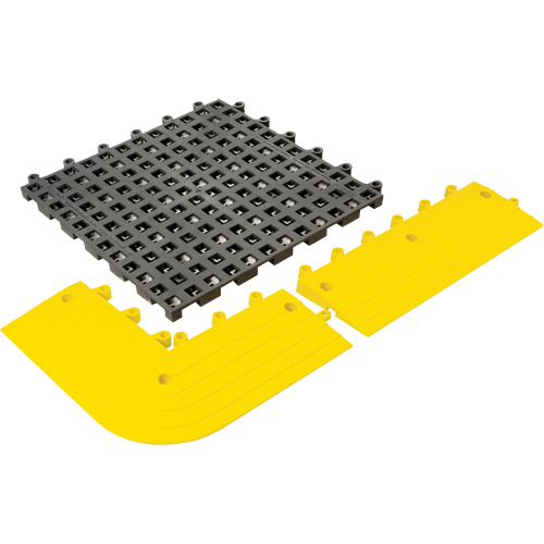 ErgoDeck&reg; General Purpose No. 564 Matting, PVC, 1-1/2' W x 1-1/2' L, 7/8" Thick, Charcoal Superchem Industries