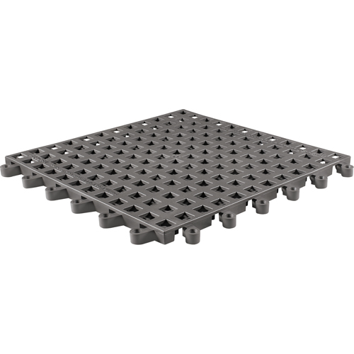 ErgoDeck&reg; General Purpose No. 564 Matting, PVC, 1-1/2' W x 1-1/2' L, 7/8" Thick, Charcoal Superchem Industries