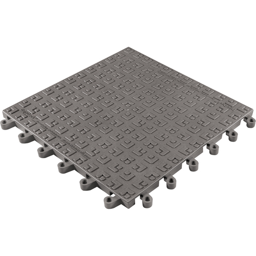 ErgoDeck&reg; Soft No. 566 Matting, PVC, 1-1/2' W x 1-1/2' L, 7/8" Thick, Charcoal Superchem Industries