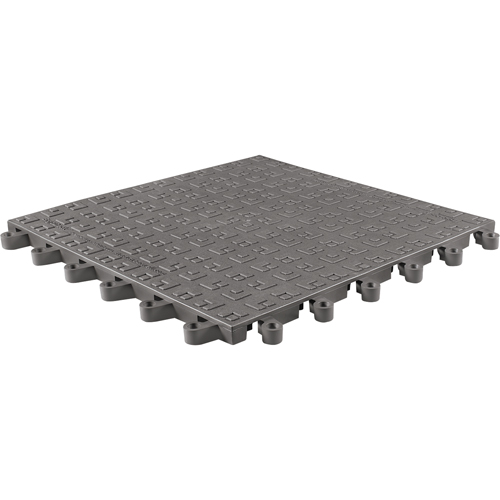 ErgoDeck&reg; Soft No. 566 Matting, PVC, 1-1/2' W x 1-1/2' L, 7/8" Thick, Charcoal Superchem Industries