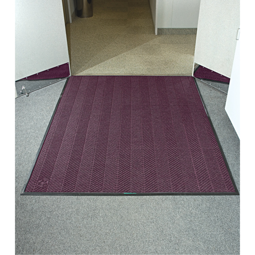 Tapis Waterhog Eco Elite, Essuie-pieds/grattoir, 3' x 3' x 3/8", Marron Superchem Industries