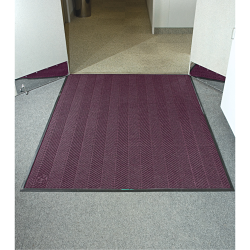 Waterhog&reg; Eco Elite Matting, Wiper/Scraper, 3' x 20' x 3/8", Maroon Superchem Industries