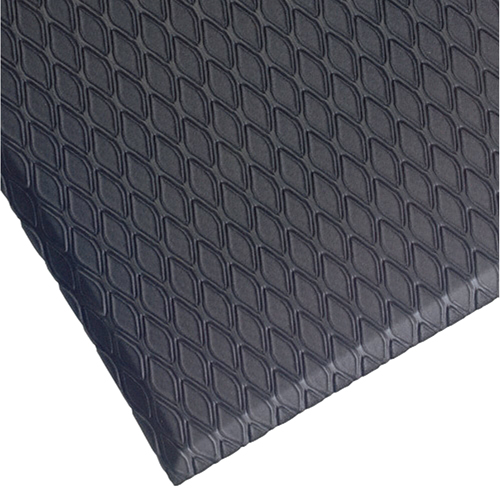 Tapis Cushion Max, Losange, 3' x 5' x 5/8", Charbon, Nitrile/PVC Superchem Industries