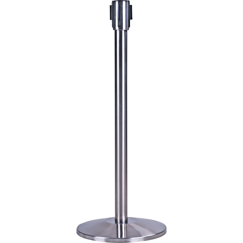 Poteau r&eacute;cepteur pour barri&egrave;res sur pieds pour le contr&ocirc;le des foules, Hauteur de 35", Acier inoxydable Superchem Industries